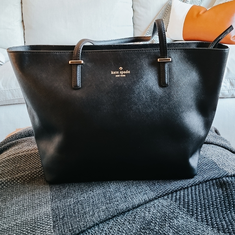 Kate Spade Cedar Street Harmony Black Leather Tote